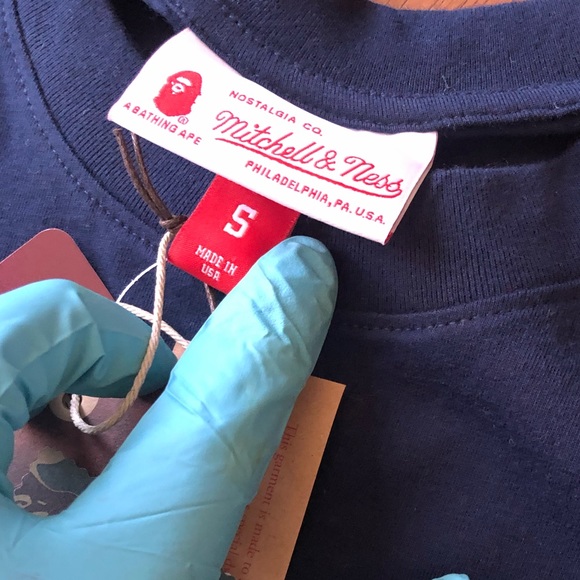 Bape x Mitchell and Ness Warriors Tee - Picture 6 of 7